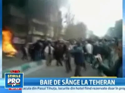 Protest soldat cu o baie de sange in capitala Iranului!