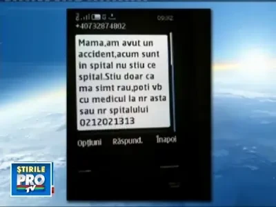 Atentie! SMS-urile de genul "Copilul dvs. a avut accident", doar o teapa
