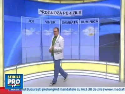 Vezi care este prognoza pentru urmatoarele trei zile