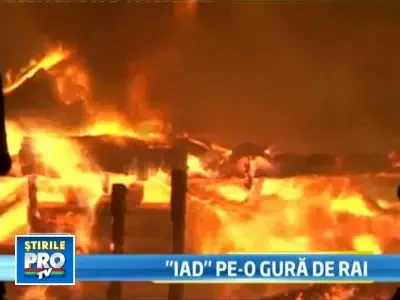 Iadul s-a dezlantuit la Ranca! 6 cabane de lemn, facute scrum!