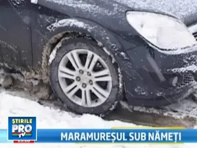 Iarna isi face inca de cap in Maramures si Cluj