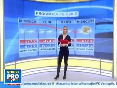 Prognoza meteo pentru urmatoarele trei zile