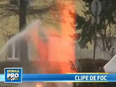 Incendiu in centrul Timisoarei! O conducta de gaz a luat foc