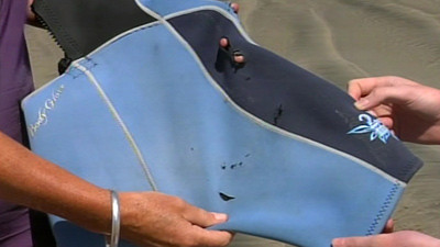 Atat de aproape de moarte. S-a salvat singura din coltii rechinului