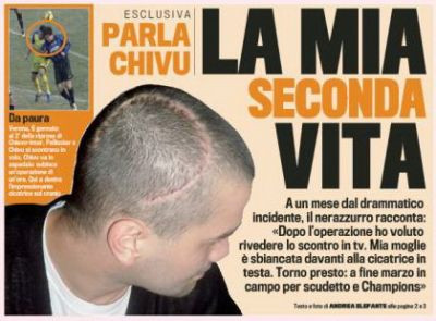 Cristi Chivu s-a ales cu o cicatrice monstru dupa operatia la cap!