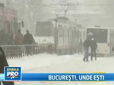 Bucuresti, orasul in care zapada a unit cerul cu pamantul! VIDEO!