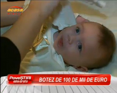 Fiul Cristinei Spatar a avut botez de 100.000 de euro!