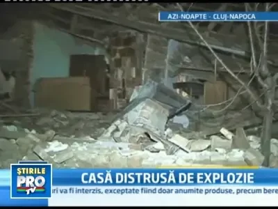 O casa a sarit in aer la Cluj! Proprietarul, ingropat sub daramaturi
