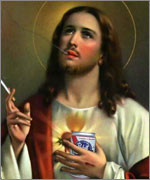 Iisus bea si fumeaza, intr-o fotografie dintr-un manual scolar!