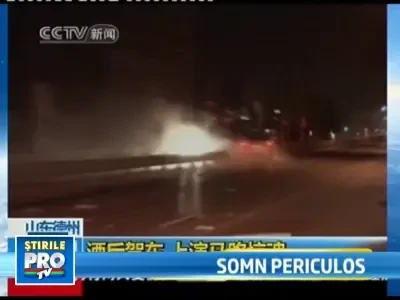 A provocat dezastru dupa ce a adormit la volan. Si tot nu s-a trezit
