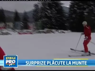 "Razie" pe partiile de schi! Jandarmii au impartit flori