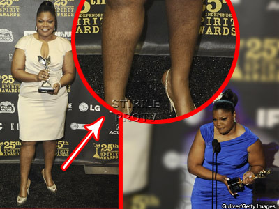 Cu parul mare pe picioare! Mo'Nique cu 2 zile inainte de a lua Oscarul!