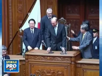 Traian Basescu, fata in fata cu romanii din Japonia
