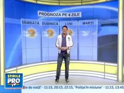 Vezi prognoza meteo pentru astazi si urmatoarele trei zile!