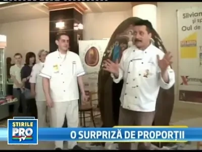 Cofetarii din Constanta au facut un ou de ciocolata de o jumatate de tona