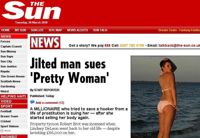 Pretty Woman exista!Dar n-a vrut sa renunte la prostitutie pentru milionar