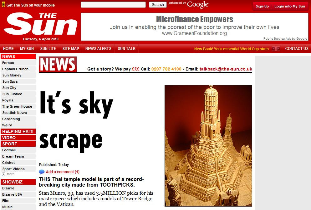 Cel mai mare oras de... scobitori din lume!