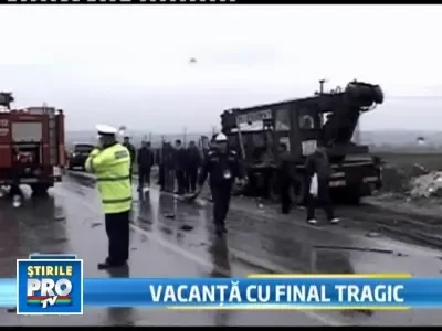 Drumul mortii! A adormit la volan si s-a izbit frontal cu o macara!