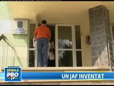 A inscenat un jaf: si-a tras cativa pumni in fata si s-a legat de scaun!