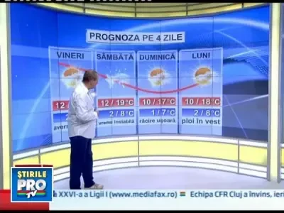 Vezi aici prognoza meteo pe trei zile!
