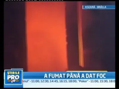 Si-a dat foc la casa pentru ca nu a stins bine o tigara!