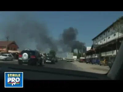 S-a dezlantuit infernul, la Buzau! Un service auto facut scrum pe DN2
