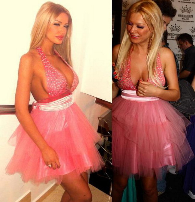 Ti se pare ca vezi dublu? Bianca si Simona chiar poarta aceeasi rochie!