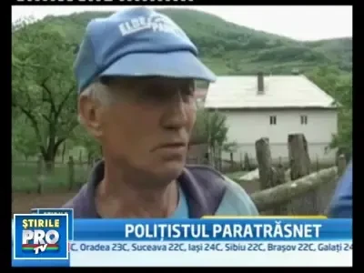 Politistul paratrasnet: A scapat cu viata dupa ce a fost fulgerat