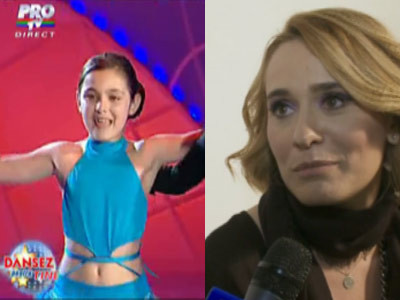 Alexia, fiica Andreei Esca, ia lectii de dans de la Elwira si Mihai Petre