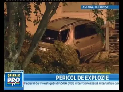 Pericol de explozie in Floreasca! O masina a distrus un contor de gaze