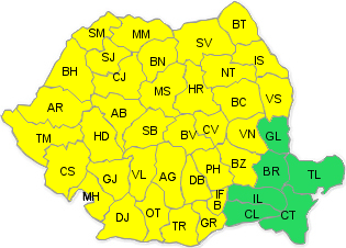 Aveati planuri pentru weekend? E cod galben de vijelii si furtuni!
