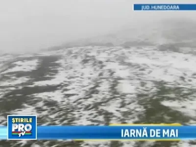 Romania sub plapuma! - 1,3 grade Celsius in luna mai, zapada in Parang