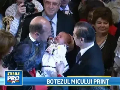 Carol Ferdinand de Romania a fost botezat! Traian Basescu i-a fost nas