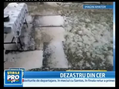 Culturi agricole compromise din cauza unei furtuni cu grindina