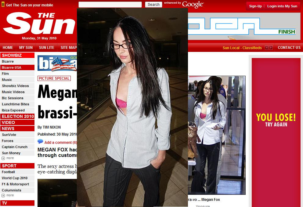 Megan Fox. La aeroport, in sutien roz