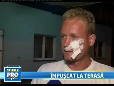 Scenariu de telenovela: impuscat in obraz in timp ce statea la terasa