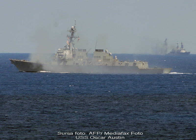 USS Oscar Austin, temutul distrugator american, manevre in Marea Neagra