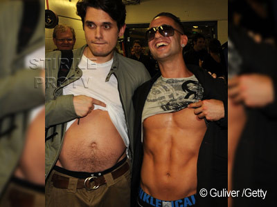 John Mayer ne prezinta noul sau look! Asezonat cu "burtica"