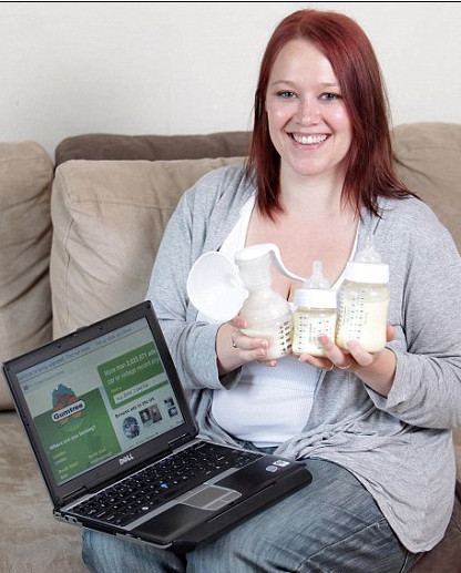 Afacere pe net! O mamica din Marea Britanie isi vinde laptele de la san