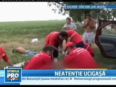 Accident grav la Buzau. Un mort si trei raniti dupa o ciocnire