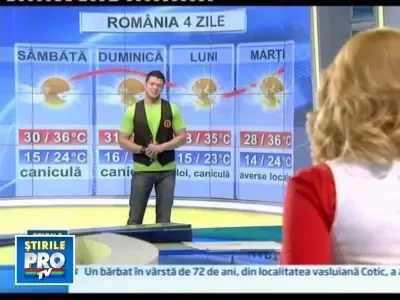 Vezi prognoza meteo pentru urmatoarele zile