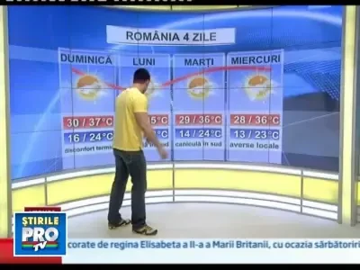 Prognoza meteo pentru urmatoarele trei zile!