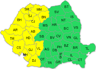 Stati in casa, pericol de vijelie! A intrat in vigoare codul galben