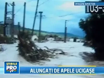 Puhoaie ucigase. A murit dupa ce a fost luata de ape cu tot cu casa