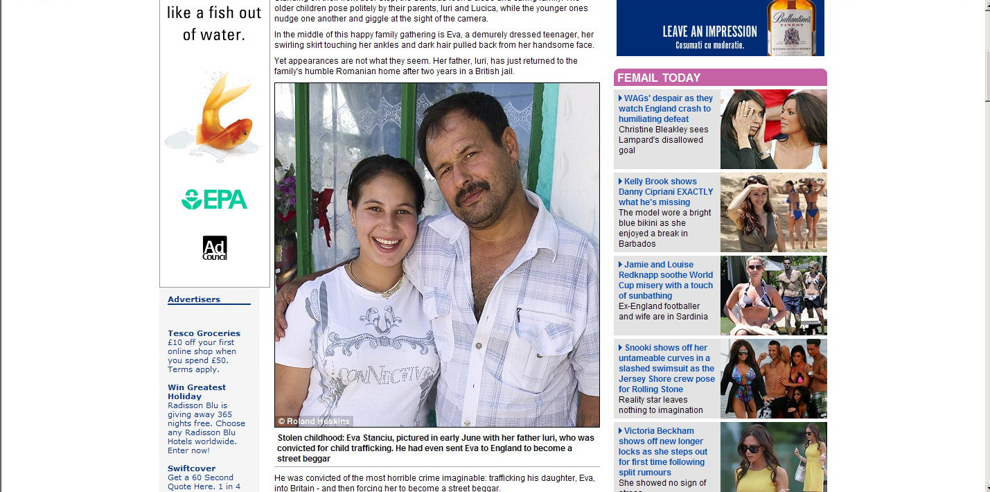 Romii isi vand odraslele traficantilor: 20.000 lire sterline/copil