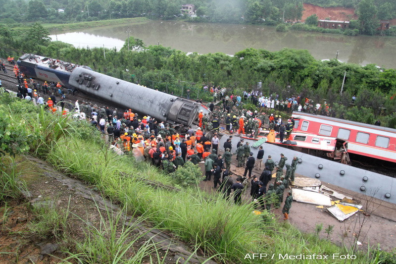 Dezastru pe calea ferata din nord-vestul Cehiei! Un tren a deraiat