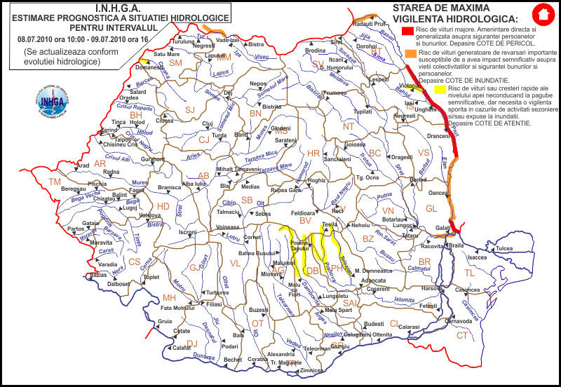 Vijelii si ploi in 6 judete. La mare o sa ploua torential in weekend!