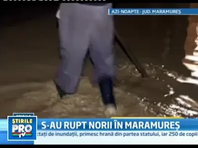 Trei comune maramuresene maturate de apele venite de pe versanti