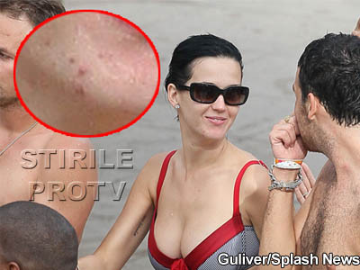 Katy Perry, cu cosuri in barba si ceva celulita, dar fericita!