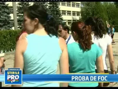 Zi de foc pentru tinerele care isi doresc sa fie politiste: proba sportiva!